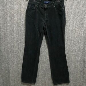 Ralph‎ Lauren Corduroy Pants Womens 8 Black VTG Y2K Cowgirl Western Rodeo Casual